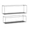 Black Metal Modern Wall Shelf, Set of 2 24", 23"